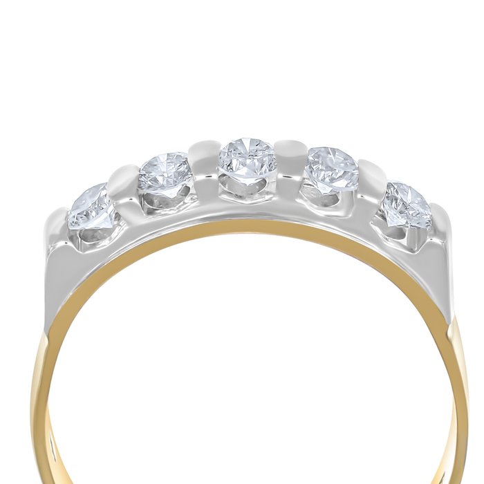 Ring - 18 kraat Hvidguld -  0.70ct. tw. Diamant (Natur)