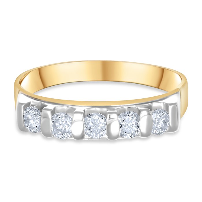 Ring - 18 kraat Hvidguld -  0.70ct. tw. Diamant (Natur)