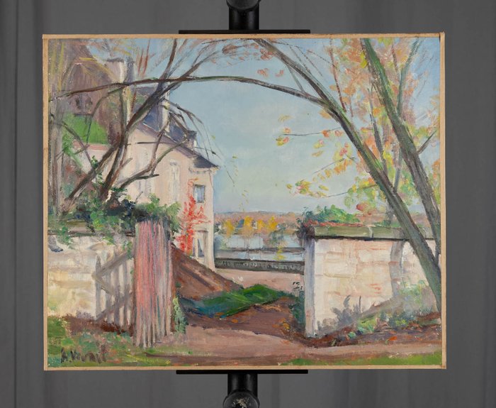 André-Léon Vivrel (1886-1976) - Maison bourgeoise en bord de Seine