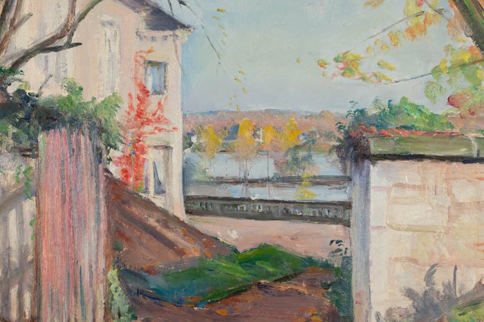 André-Léon Vivrel (1886-1976) - Maison bourgeoise en bord de Seine