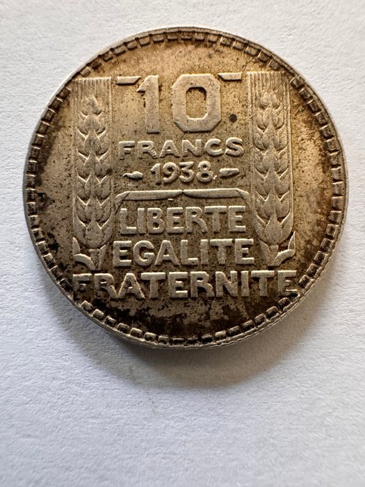 Frankrig. Lot de 10 monnaies en argent, 1867/1938  (Ingen mindstepris)