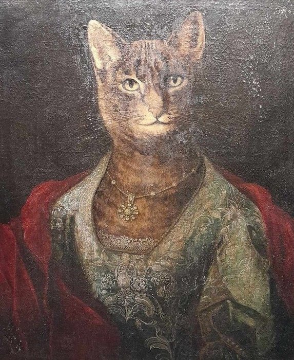 André J Hallet (1890-1959) - Chat