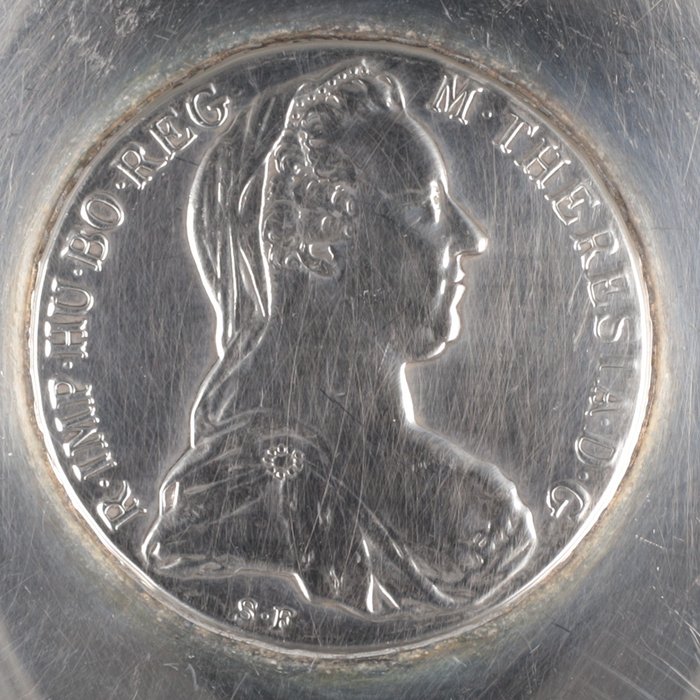 Jacob Grimminger Maria Theresa thaler Muntschaal - Platte - .925 sølv