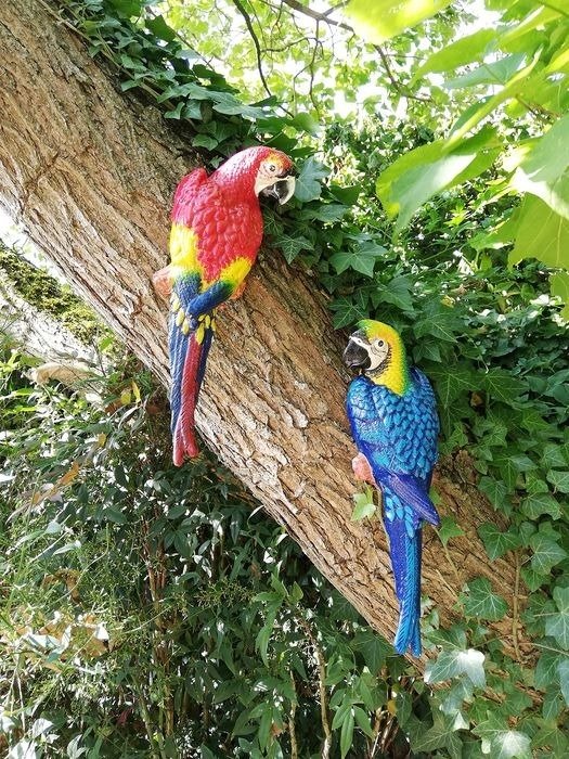 Statuette - Parrots on a tree (2) - Jern