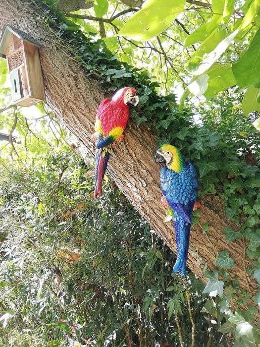 Statuette - Parrots on a tree (2) - Jern