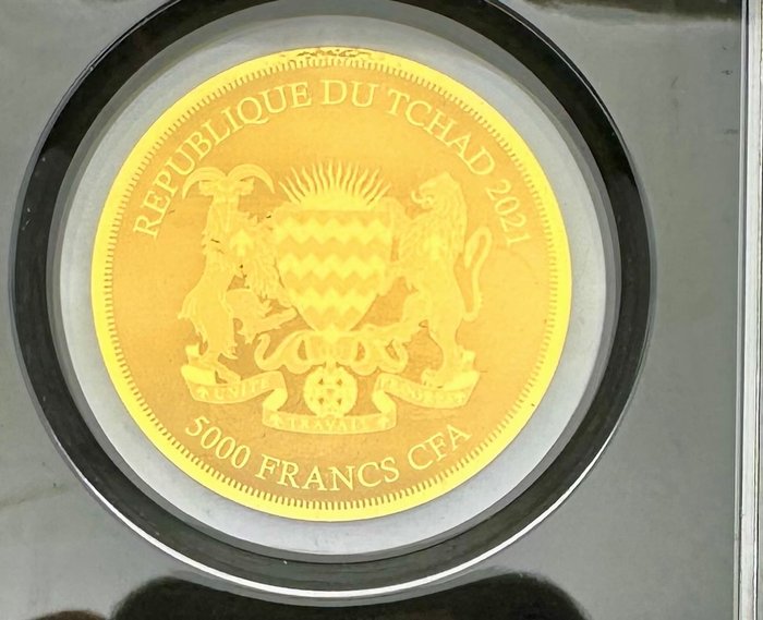 Tchad. 5000 Francs Maria Theresa 2021 ,Oro , 1/200 Oz (.999)  (Ingen mindstepris)