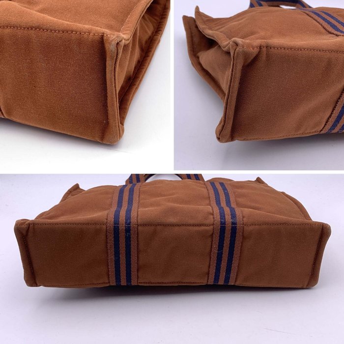 Hermès - Vintage Brown Cotton Fourre Tout MM - Mulepose