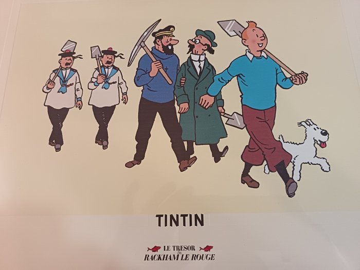 Tintin - LIthographie - Le trésor de Rackham le Rouge - TQ 18