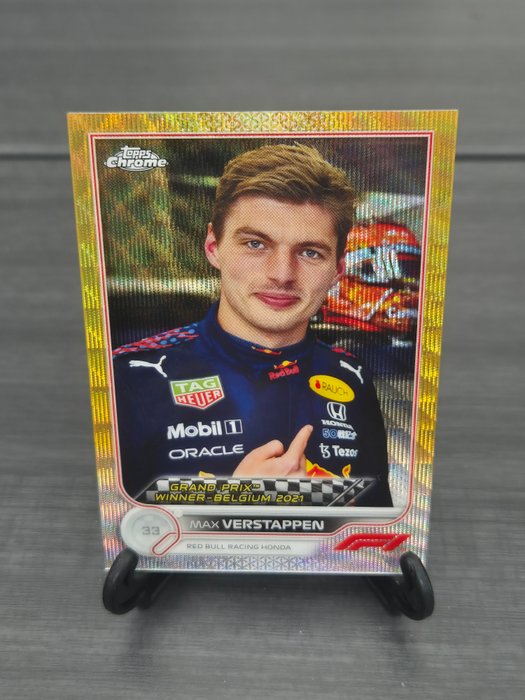 2022 Topps Chrome F1 Max Verstappen #162 Gold Wave /50 - 1 Card - Næsten så god som ny (NM)