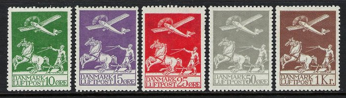 Danmark 1925/30 - Luftpost sæt - Nº 1/5