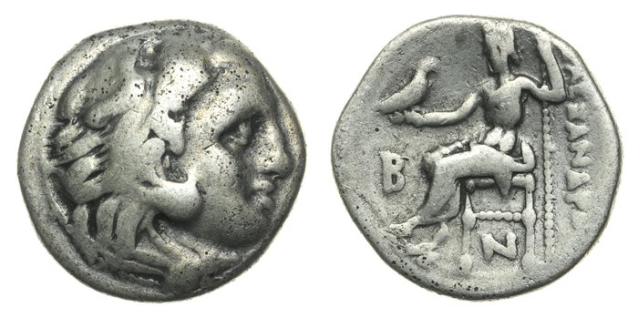 Konger af Makedonien Alexander III (336-323 fKr) Drachm Under Antigonos I Monophthalmos Early posthumous issue of Kolophon mint ca 310-301 BC  (Ingen mindstepris)