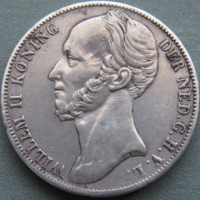 Holland. Willem II (1840-1849). 1 Gulden 1845a  (Ingen mindstepris)