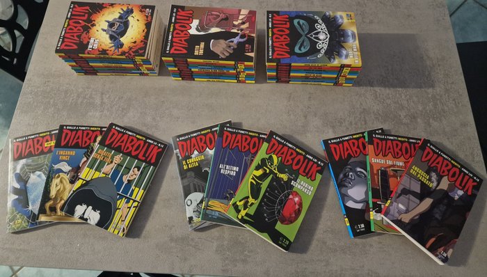 Diabolik nn 1/12 - nn 1/12 - nn 1/12 complete - anno LII - LIII - LIV - 36 Comic - Første udgave