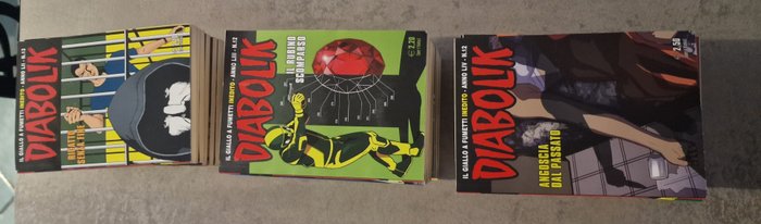 Diabolik nn 1/12 - nn 1/12 - nn 1/12 complete - anno LII - LIII - LIV - 36 Comic - Første udgave