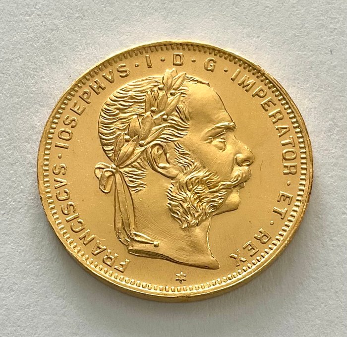 Østrig. 8 Florins/20 Francs 1892 - Franz Joseph I. (Neuprägung)