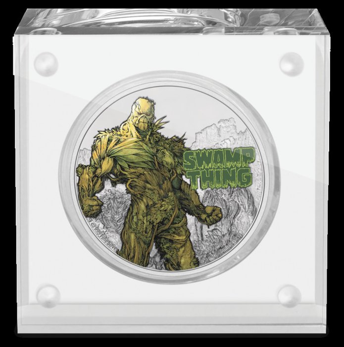 Niue. 2 Dollars 2021 DC Comics 50 Jahre Swamp Thing 1 oz mit BOX und COA