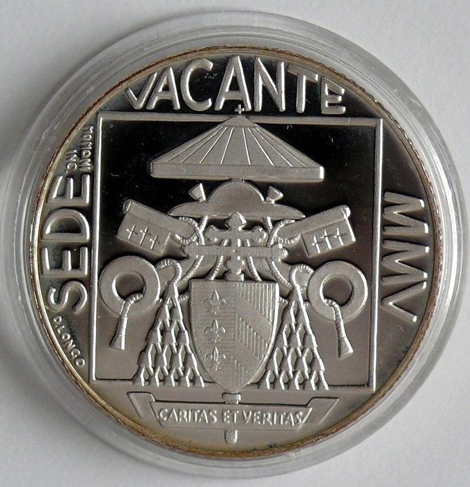 Vatikanstaten. 5 Euro 2005 "Sede Vacante" Proof  (Ingen mindstepris)