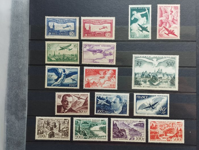 Frankrig 1930/1959 - Fantastisk luftpost sæt - Yvert PA N° 5 / 37 MNH