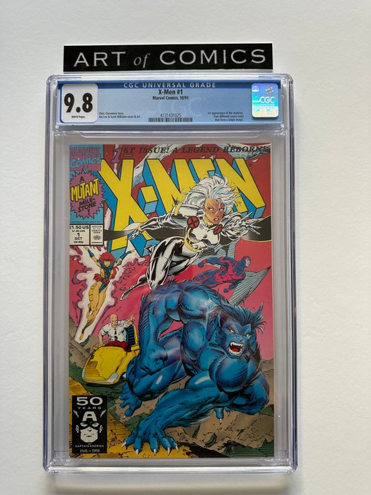 X-Men #1 - 1st Appearance Of The Acolytes - Cover A - CGC Graded 9.8! - Extremely High Grade!! - White Pages! - 1 Graded comic - Første udgave - 1991