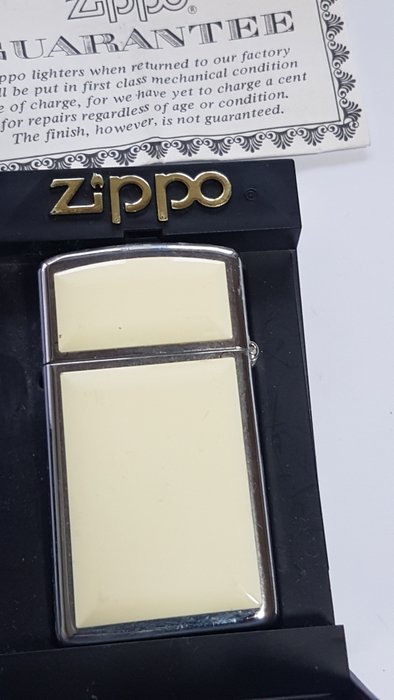 Zippo - Original Zippo Rarität SLIM Scrimshaw seltene Sammler Stück - Lighter - Chrome