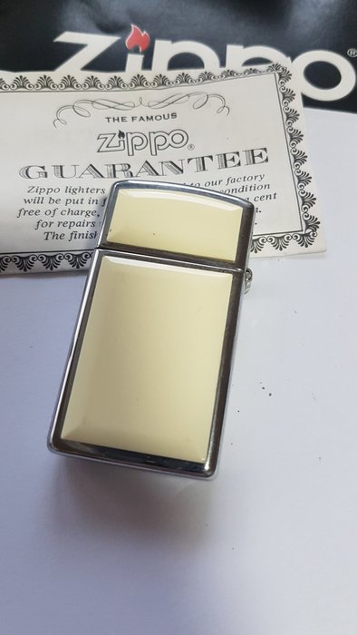 Zippo - Original Zippo Rarität SLIM Scrimshaw seltene Sammler Stück - Lighter - Chrome