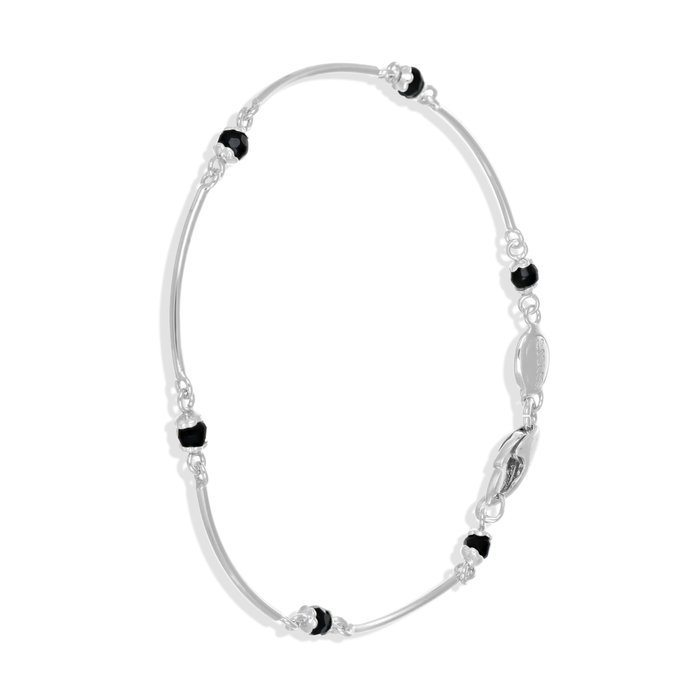 Armbånd - 18 kraat Hvidguld -  0.36ct. tw. Onyx