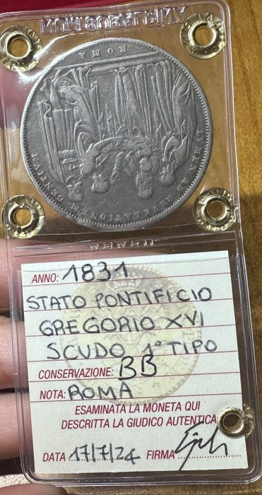 Italien, Pavestaten. Gregorio XVI. Scudo 1831 Roma