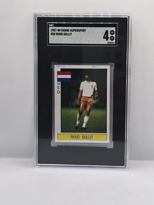 1987/88 Panini Supersport Ruud Gullit #55 SGC 4 Graded sticker