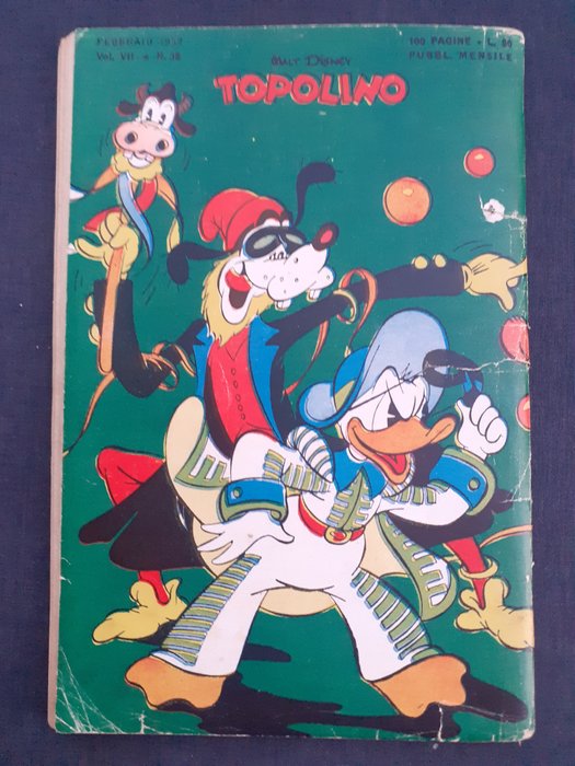 Topolino n. 38 - con bollino club, punti  concorso e giochi non compilati - 1 Comic - Første udgave - 1952