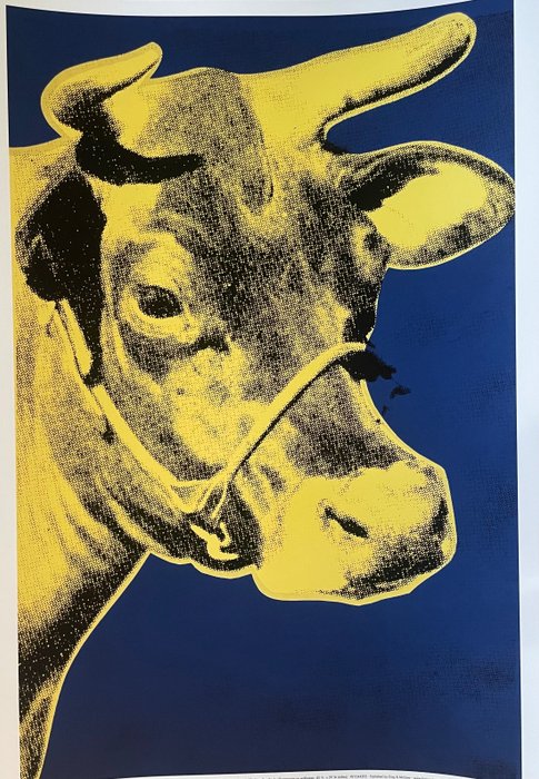 Andy Warhol (after) - (1928-1987),Cow, 1971 ( blue yellow), copyright 2013 The Andy Warhol Foundation for the Visual