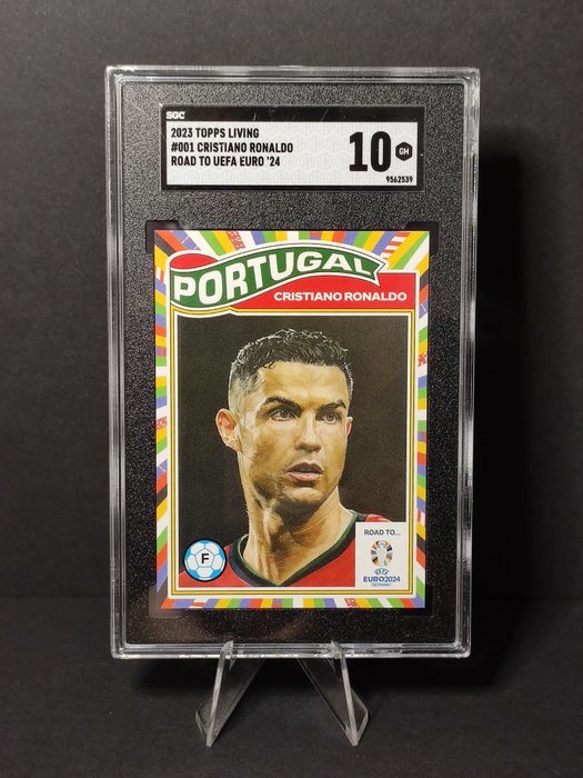 2024 Topps Living Road to Euro Haaland  Cristiano Ronaldo  Arda Guler SGC 10 - 3 Graded card