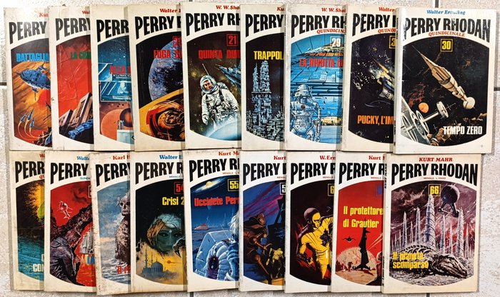 Fantascienza - Perry Rhodan lotto 18x dal n°10 al n°66 - 1977-1981