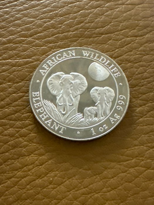 Somaliland 100 Shillings 2014 Elefant 1 Oz (999)  (Ingen mindstepris)