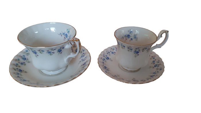 Royal Albert - Kop og underkop (12) - Porcelæn - 6 mænds og 6 kvinders hoveder