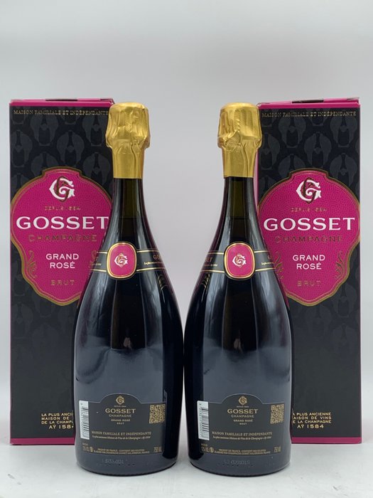 Gosset - Champagne Grand Rosé Brut - 2 Flasker (0,75 L)