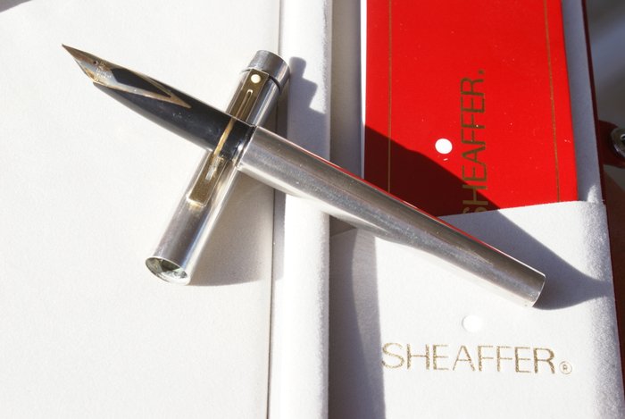 RARE stylo plume 14 kts SHEAFFER TARGA en argent massif - Fyldepen