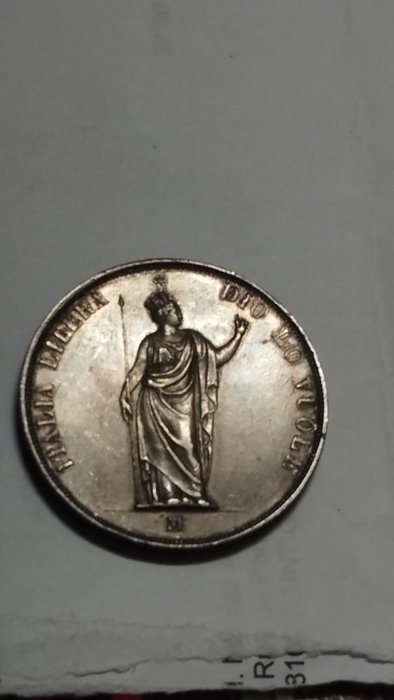 Italien. Lot 3 monnaies argent (120 Grana 1836 Deux Siciles, 1848 Lombardie, 5 Lire 1852 Genes)