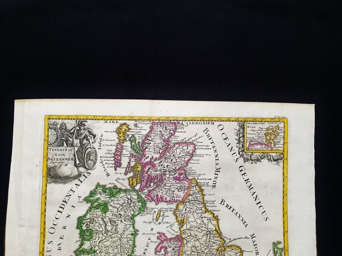 Europa - Britiske øer, England, Wales, Irland, Skotland; John Senex / Philip Cluverius - Veteris et Nova Britanniae Descriptio - 1701-1720