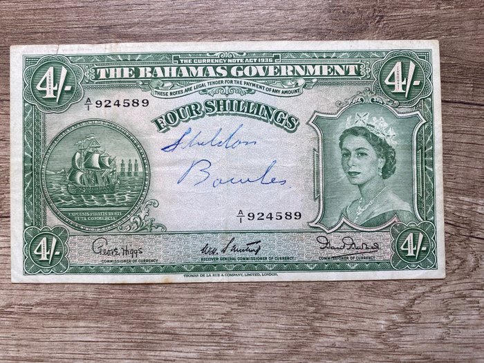 Bahamas. - 4 Shillings - ND (1953) - Pick 13b  (Ingen mindstepris)