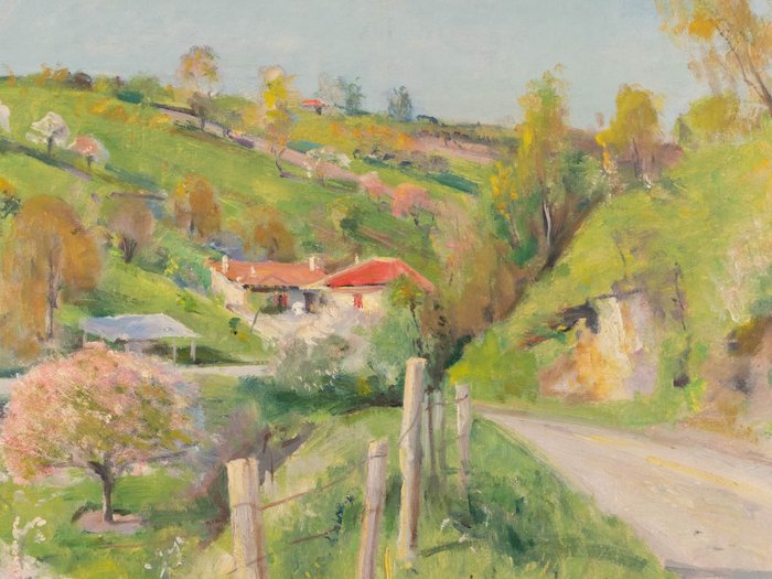 André-Léon Vivrel (1886-1976) - Route dans la campagne