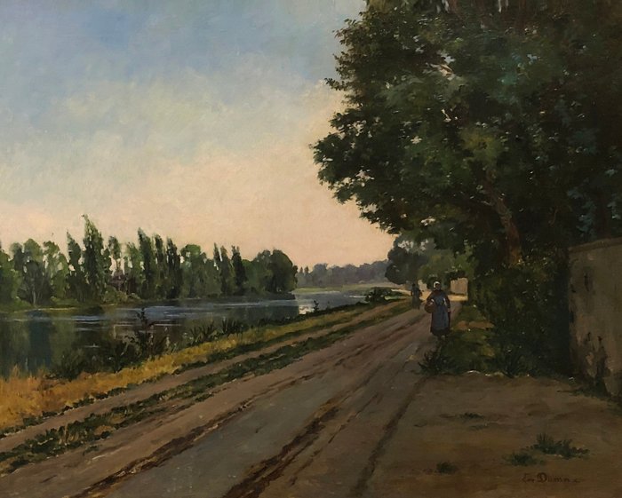 Ernest Joachim Dumax (1811-?) - La Seine à Argenteuil