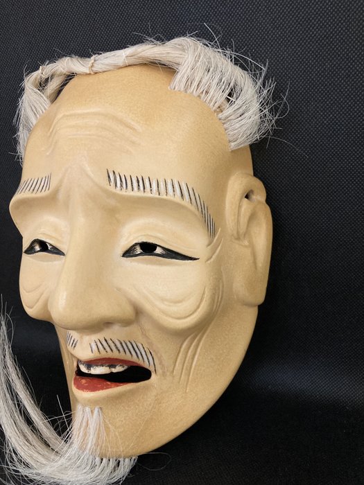 Maske, Noh-maske, Skulptur - Træ - Hashimoto Miaki 橋本観秋 - Koushi-Jo 小牛尉 with soul and profound oriental aesthetics - Japan - Heisei-perioden (1989-2019)