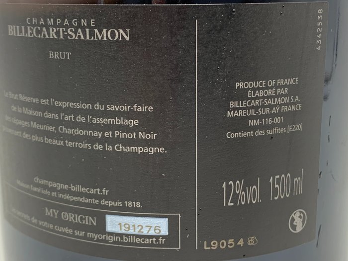 Billecart-Salmon, Brut Réserve - Champagne - 1 Magnum (1,5 L)