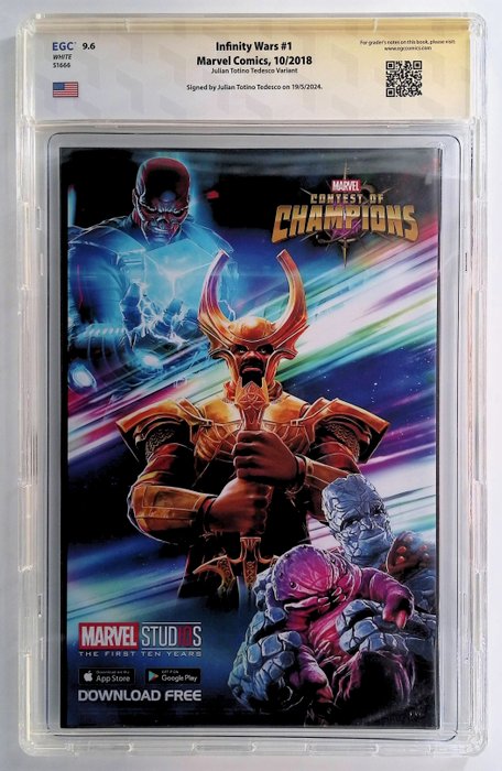 Infinity Wars #1 - EGC graded 9.6 - 1 Graded comic - 2018