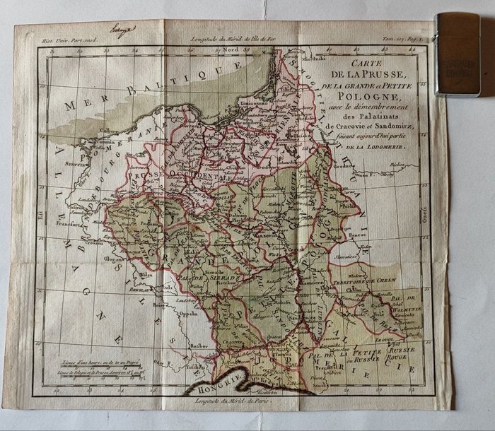 Polen - Litauen Ukraine, Vilnius, Lviv, Kyiv, Warszawa Minsk Krakow Gdansk/Danzig Poznan/Posen Lublin; Brion - Carte de la Prusse de la grande et petite Pologne - 1761-1780