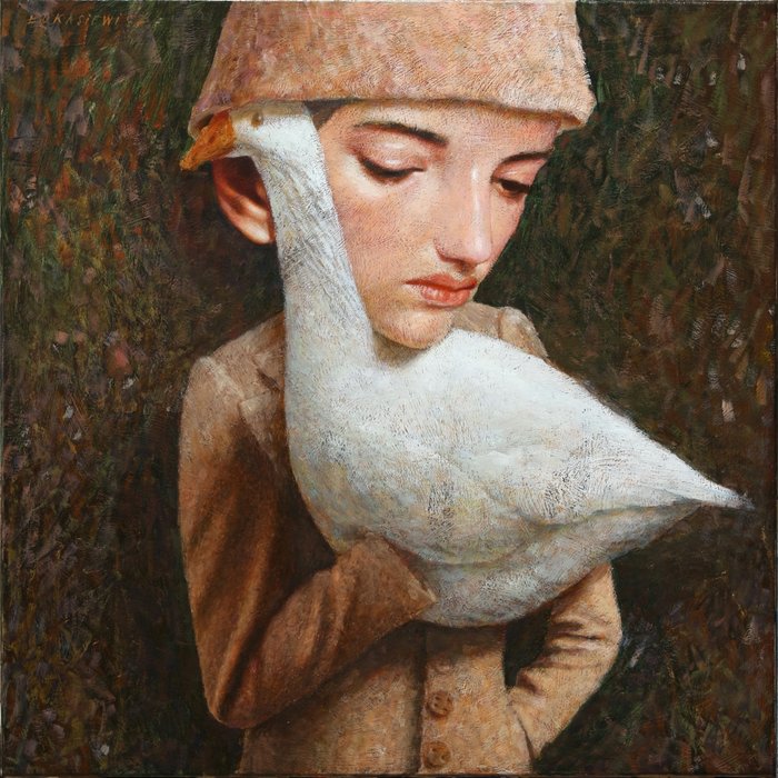 Michal Lukasiewicz - Portrait With a Goose