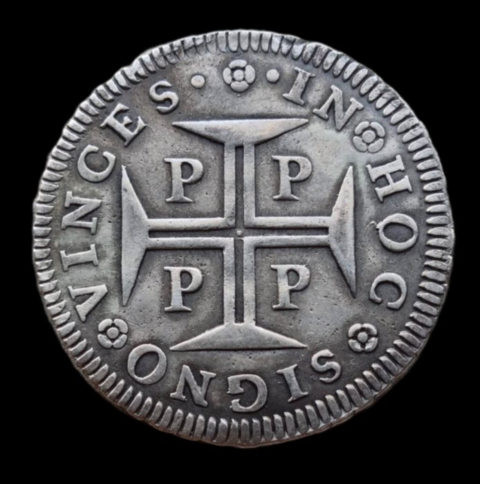 Portugal. D. Pedro II (1683-1706). 12 Vinténs (240 Reis) 1688 - Porto - •PETRVS/PORTVG• - Escassa