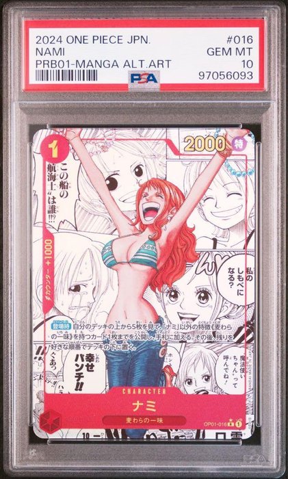 One Piece - 1 Graded card - One Piece - Nami Manga - PSA 10