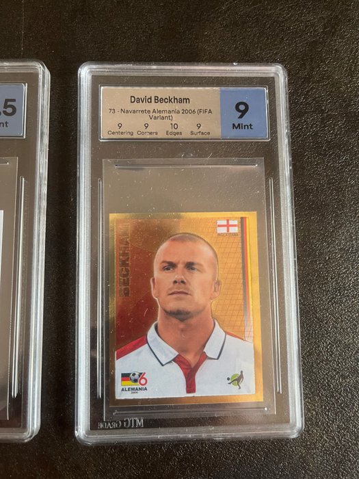 2006 Navarrete World Cup David Beckham  Hugo Sanchez MTG 9.5 - 2 Graded sticker