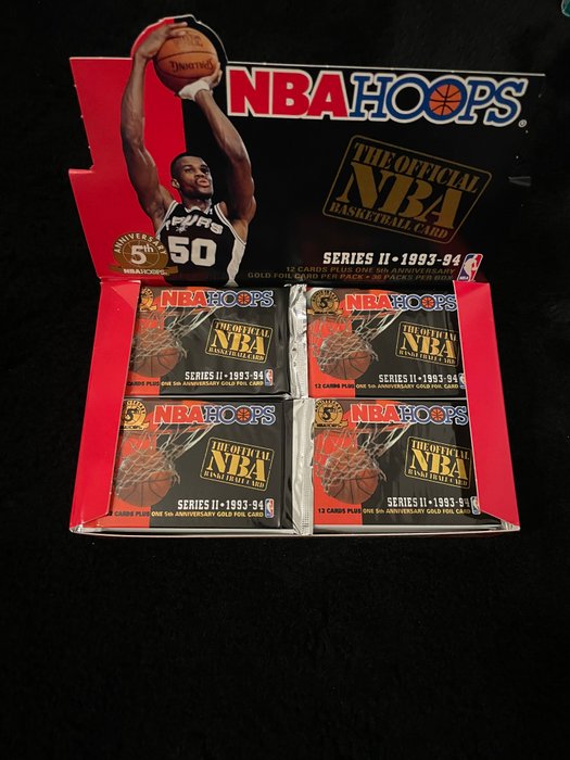 1993/94 NBA Hoops Series 2 - 5th anniversary - 10 Pack - Næsten så god som ny (NM)